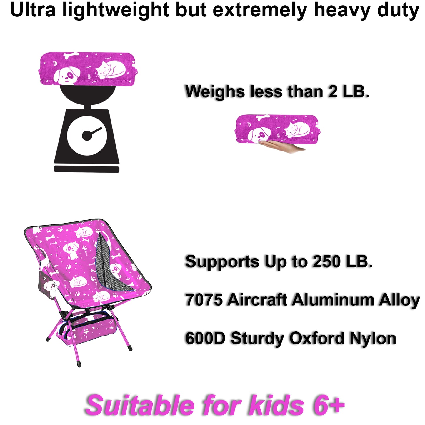 Kids camping chair - Best Friends theme