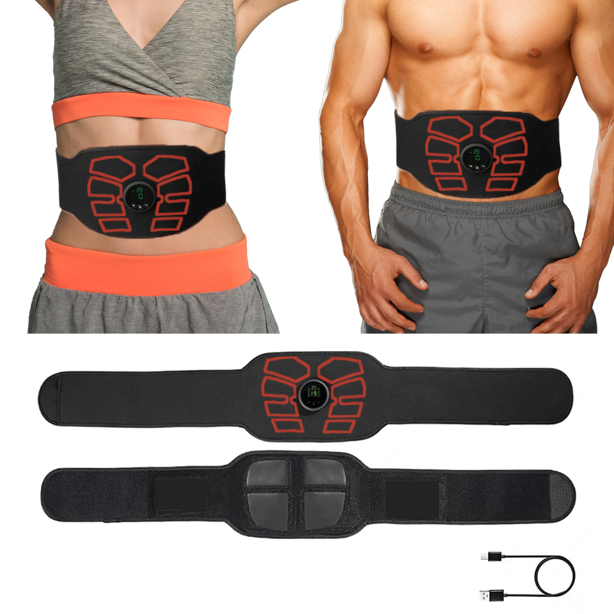 eAnjoy EMS Muscle Stimulator, Abdominal Toning Belt for Men and Women