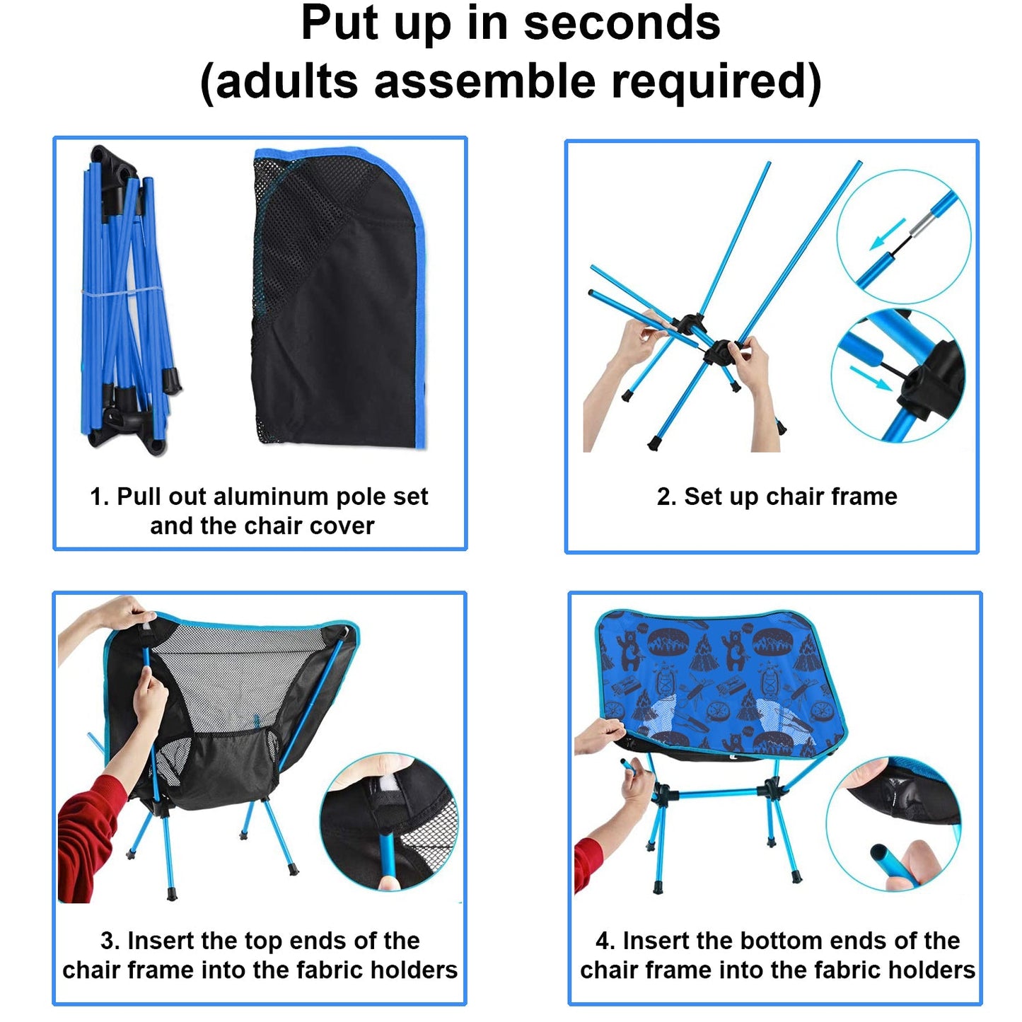 Kids camping chair - Adventure theme