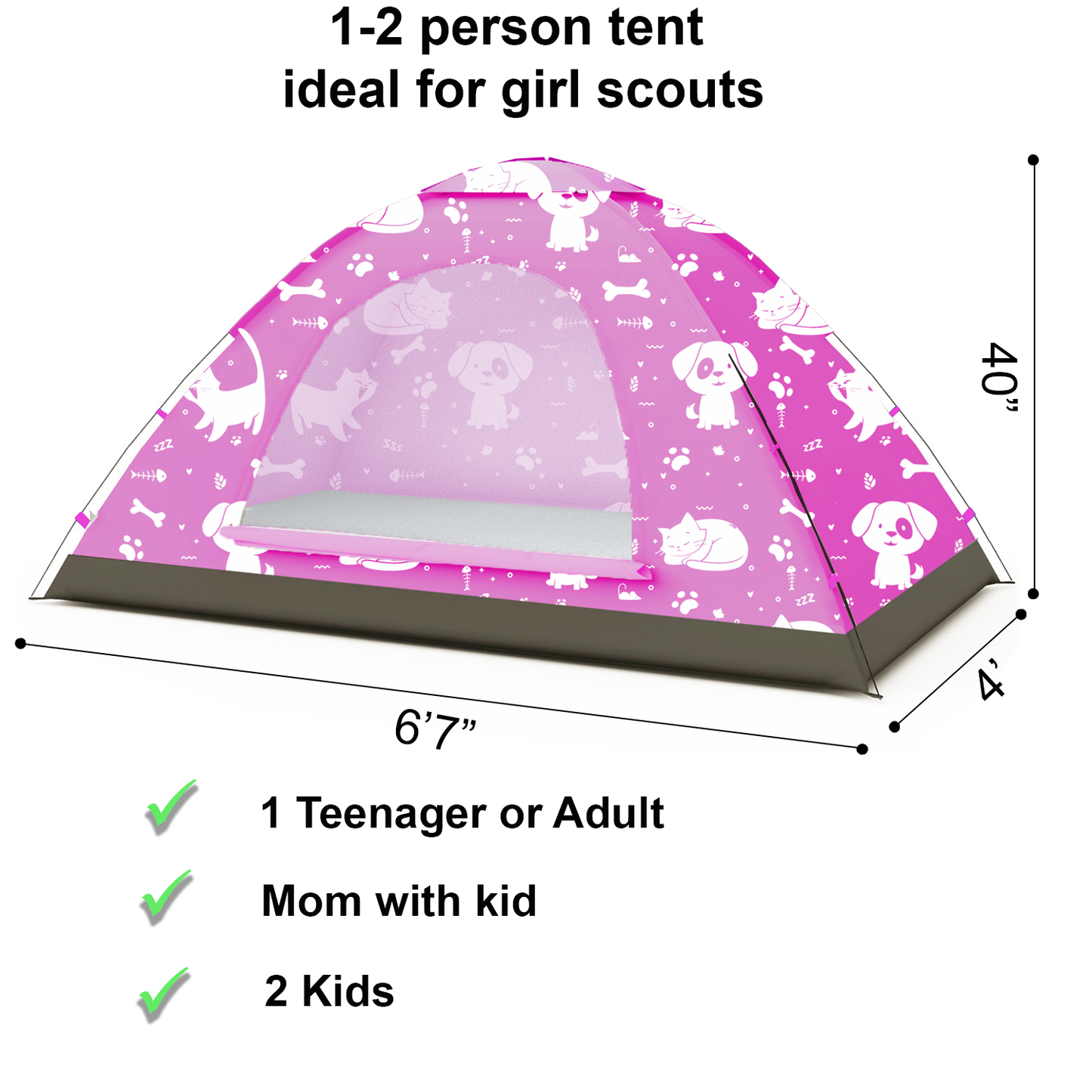 Kids Indoor/Outdoor Tent - Best Friends theme