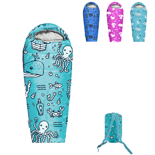 Ocean World Theme 4 Seasons Indoor/Outdoor Kids Sleeping Bags - Kids version