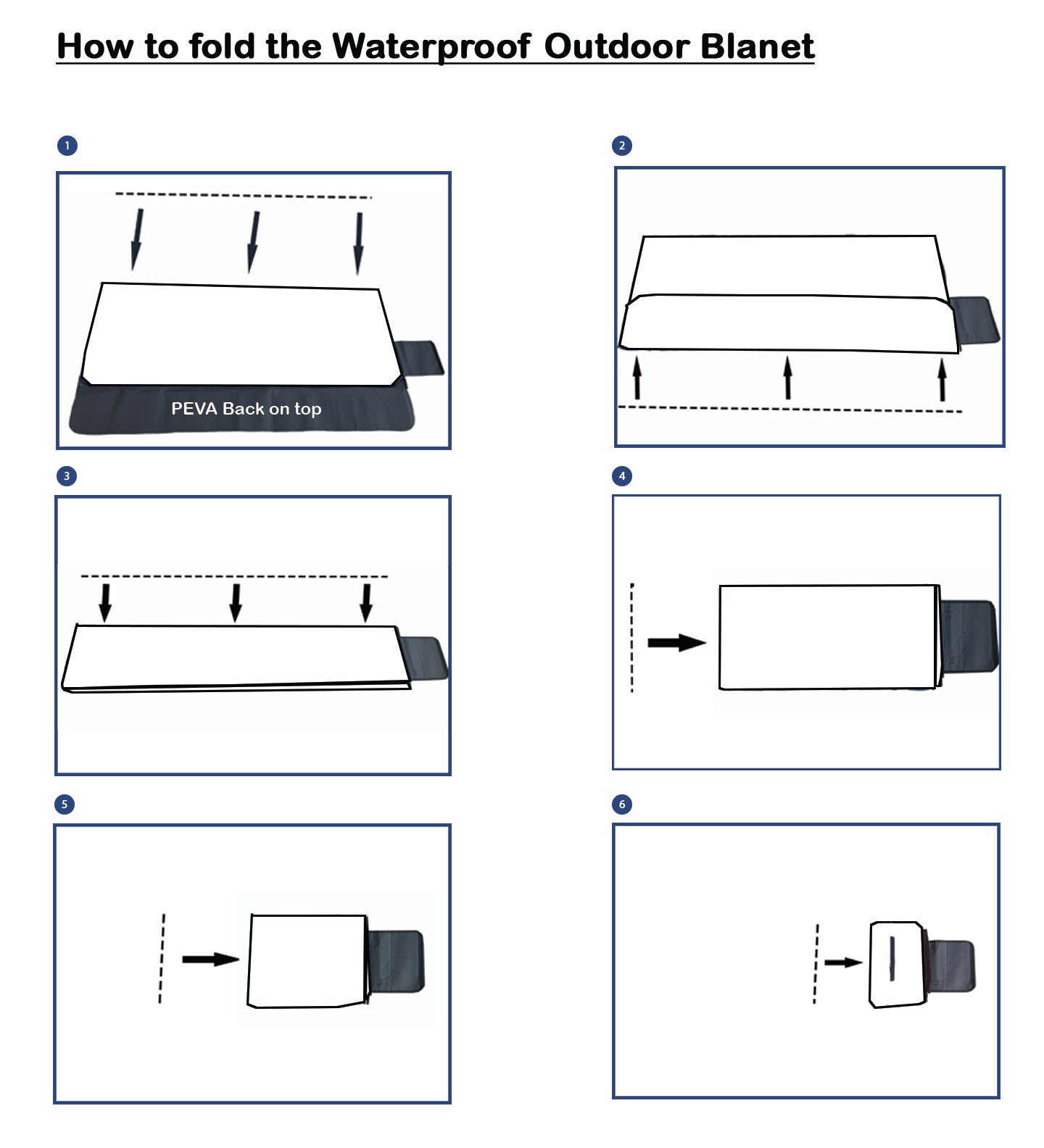 80" x 72" 3-Layer XXLarge Waterproof Outdoor Blanket - Magic Blue