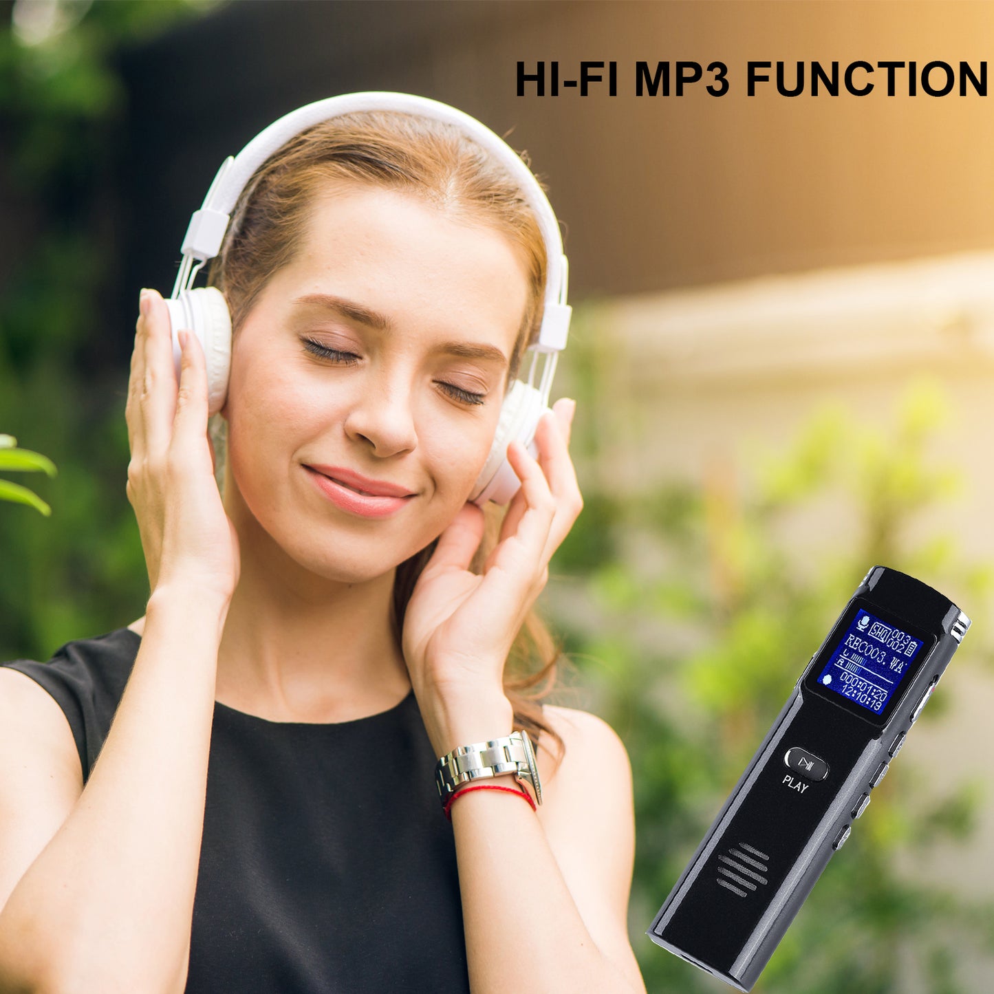 eAnjoy Zinc Alloy 1536 Kbps Digital Voice Recorder