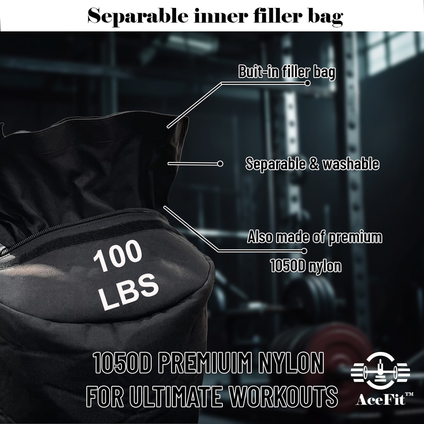 Heavy duty sandbags for working out