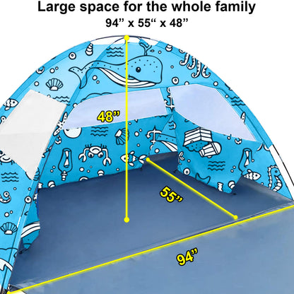 Ocean world beach tent for babies, toddlers and family