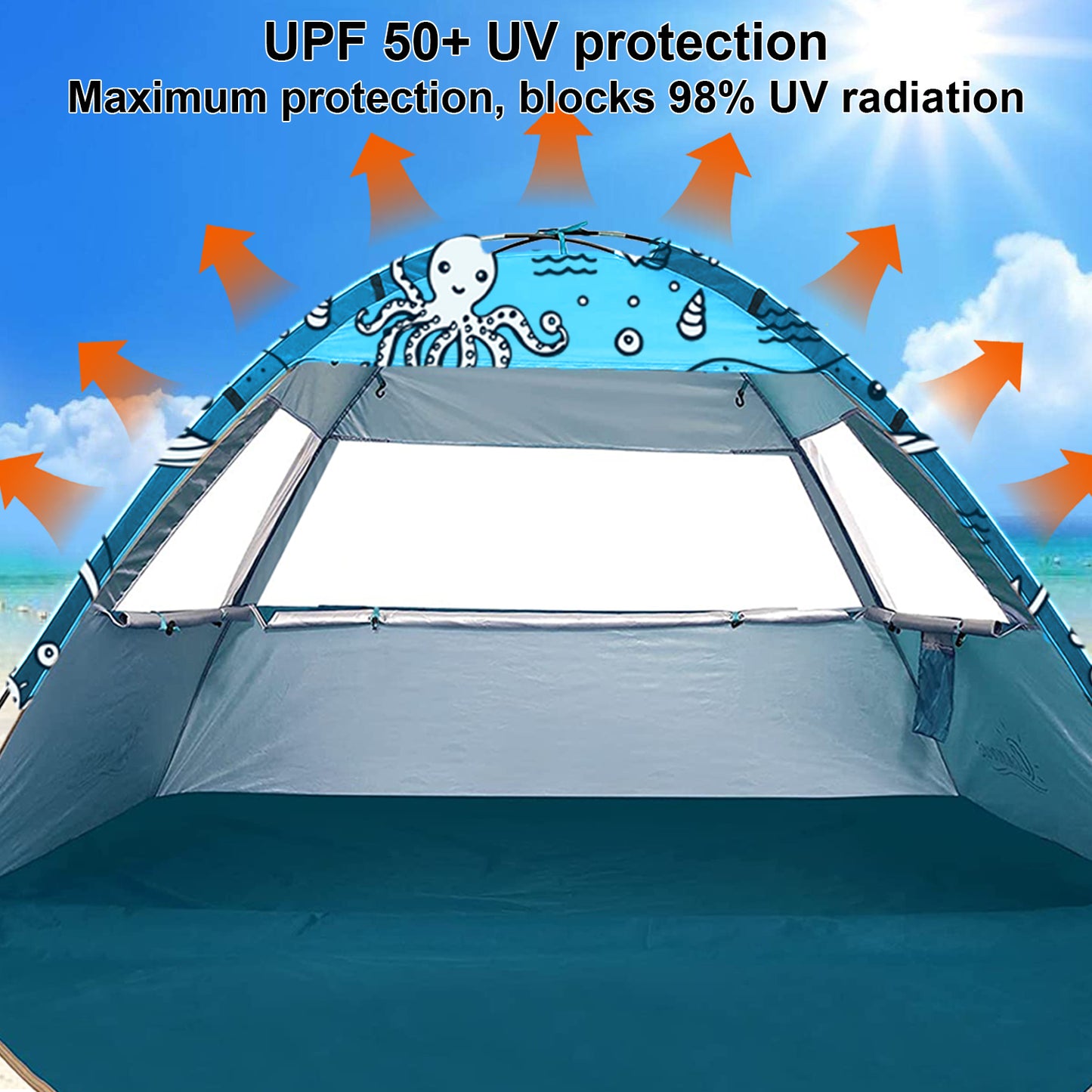 Ocean world beach tent for babies, toddlers and family