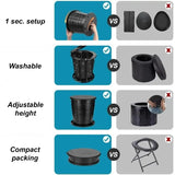 Retractable camping toilet with female urinal set