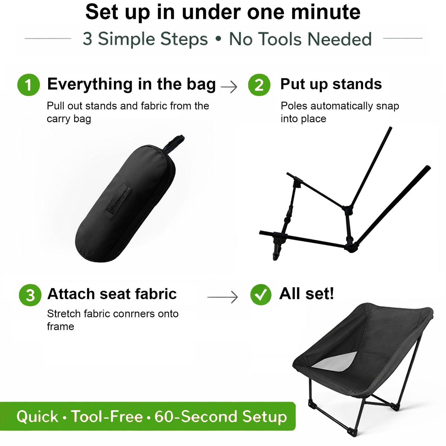ANJ Outdoors Portable Camp Chair