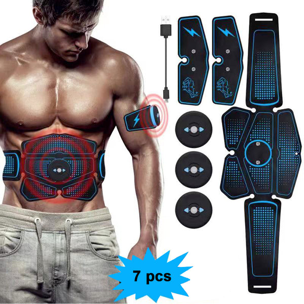 7 PCs  ABS Stimulator Muscle Toner - 6 Pack