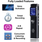 eAnjoy Zinc Alloy 1536 Kbps Digital Voice Recorder
