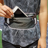 Ultra-Thin Water Resistant Running Belt - Silver