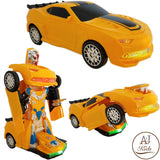 Battery Operated Bump and Go Transformers Toys for Kids - Bumblebee