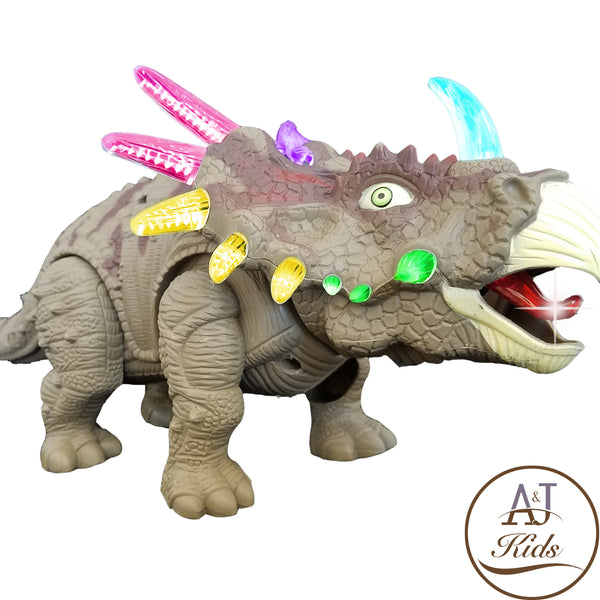 Battery Operated Triceratops Dinosaur Kids Toy