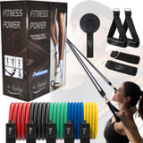 Resistance Bands Set for Home Gym | Workout Bands / Exercise Bands Stackable up to 150 Lb.