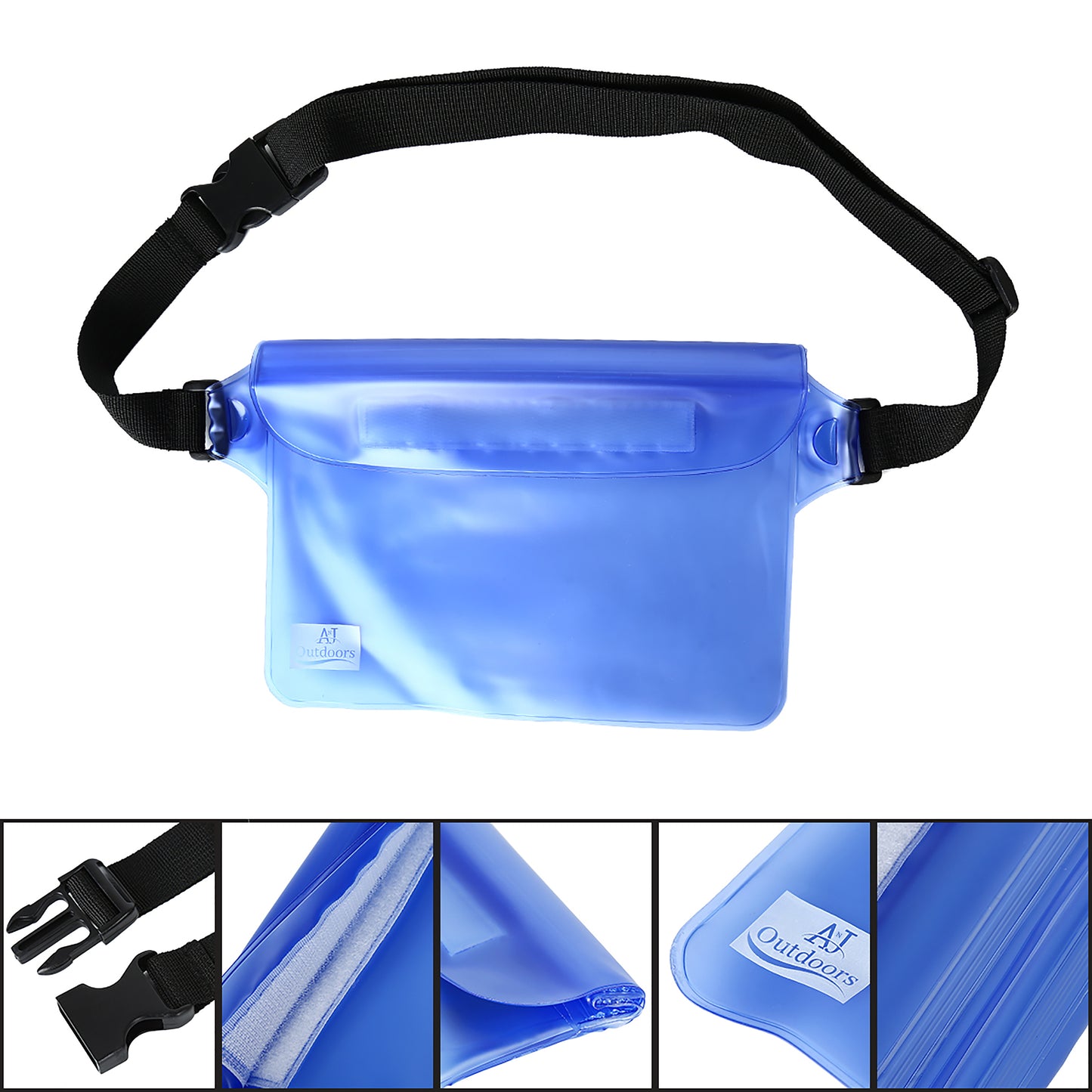 2 PK Waterproof Pouch (Black/Blue)