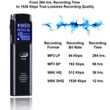 eAnjoy Zinc Alloy 1536 Kbps Digital Voice Recorder