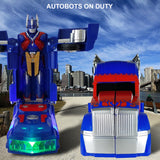 Battery Operated Bump and Go Transformers Toys for Kids - Optimus Prime