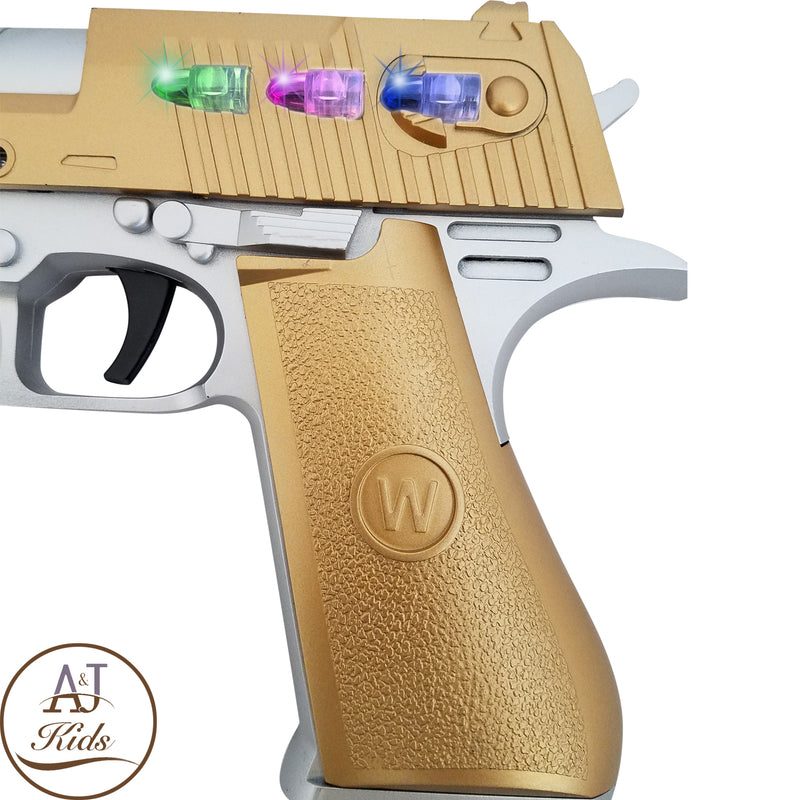 Pretend Play Toy Pistol Gun with Flashing Lights and Sound – ANJ  International