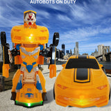 Battery Operated Bump and Go Transformers Toys for Kids - Bumblebee