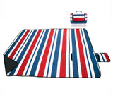 3-Layer XXL Waterproof Outdoor Blanket - Red Stripe