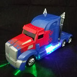 Battery Operated Bump and Go Transformers Toys for Kids - Optimus Prime